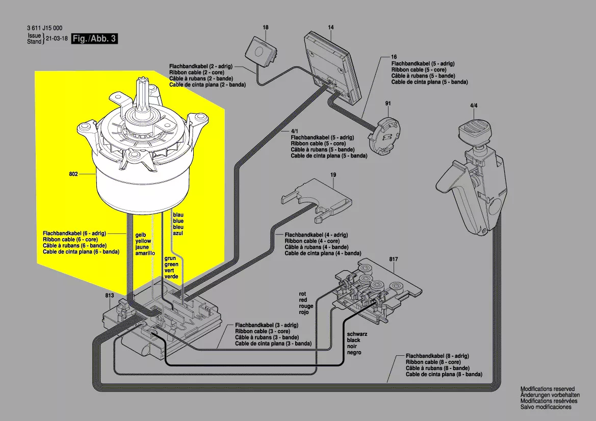 Moteur 18V réf. 1 607 000 DL7 Bosch